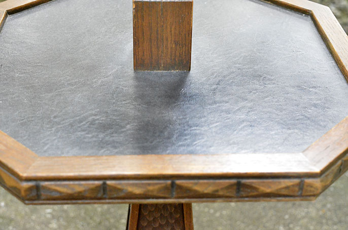 Wood and Leather Floor Lamp