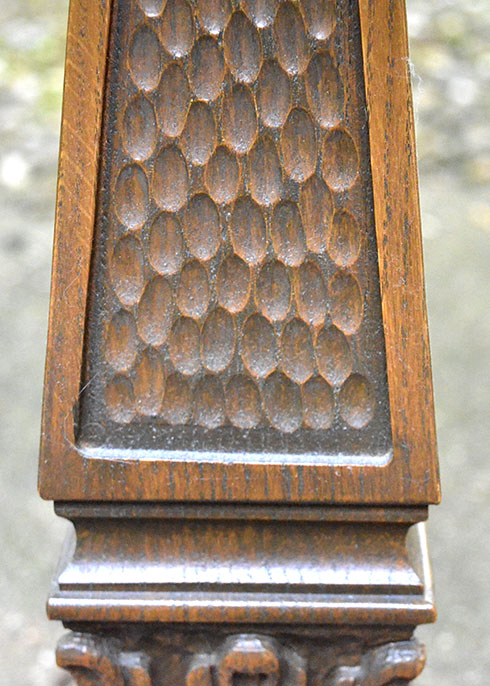 Wood and Leather Floor Lamp