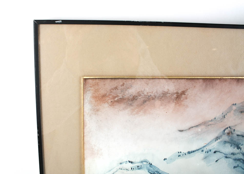 Original Signed Watercolor Landscape by Diana Kan