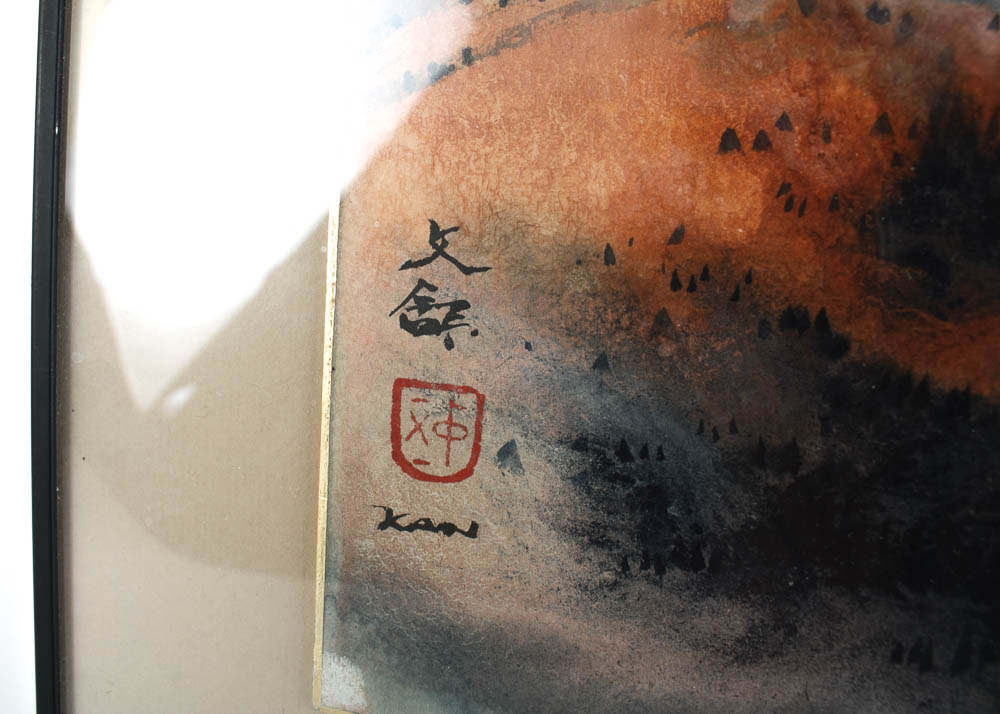 Original Signed Watercolor Landscape by Diana Kan