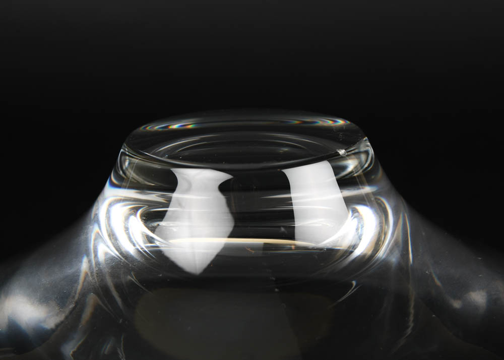 Vintage Steuben Crystal Art Glass Bowl "Calyx" and Steuben Glass Book