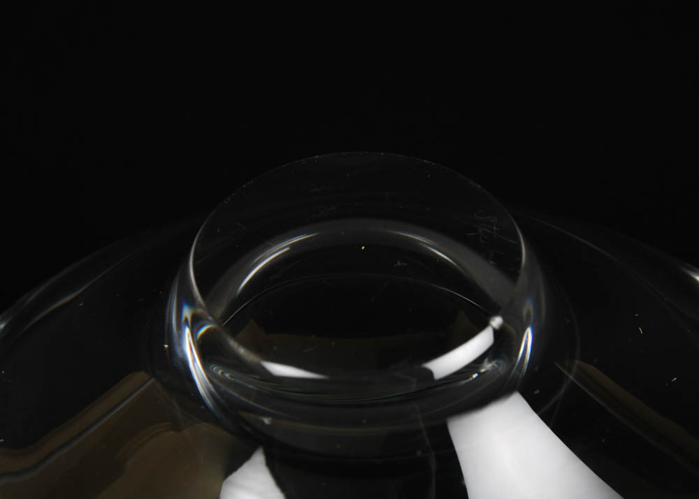 Vintage Steuben Crystal Art Glass Bowl "Calyx" and Steuben Glass Book