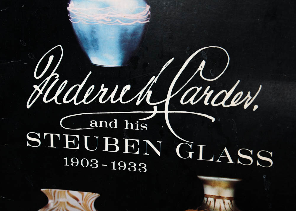 Vintage Steuben Crystal Art Glass Bowl "Calyx" and Steuben Glass Book