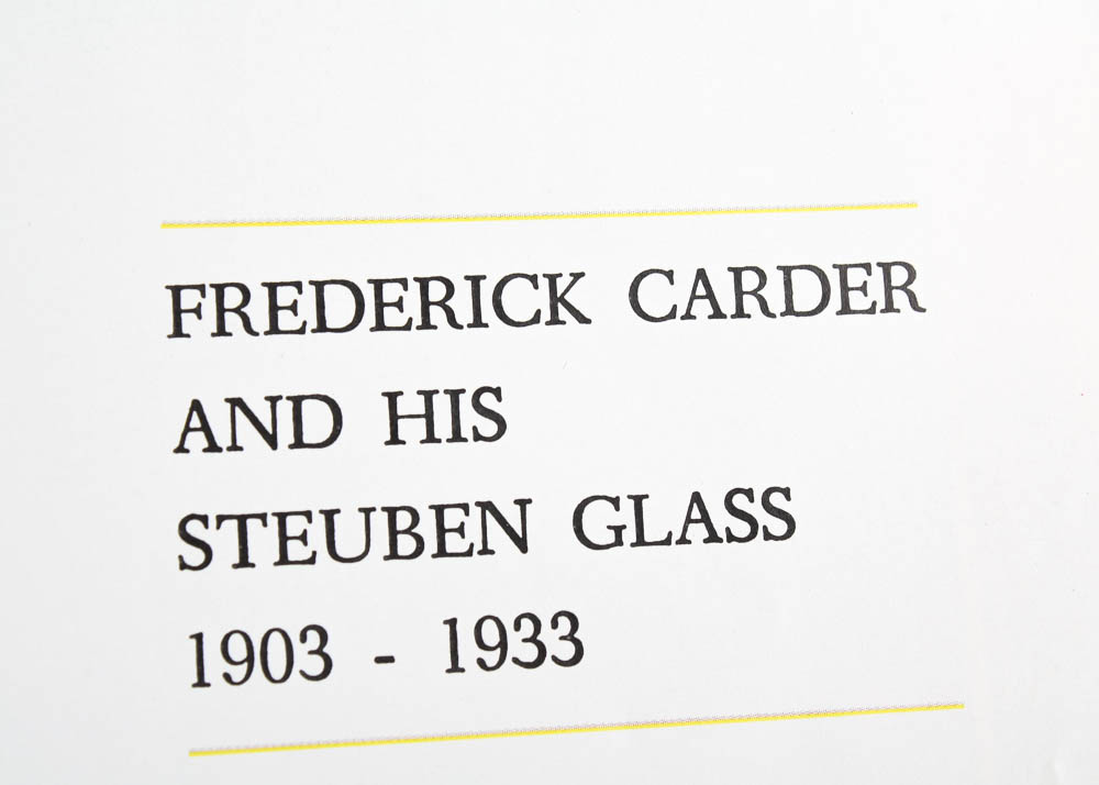 Vintage Steuben Crystal Art Glass Bowl "Calyx" and Steuben Glass Book