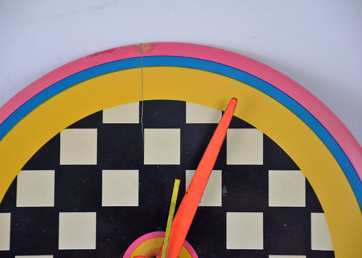 Vintage Peter Max by General Electric Checkerboard Clock