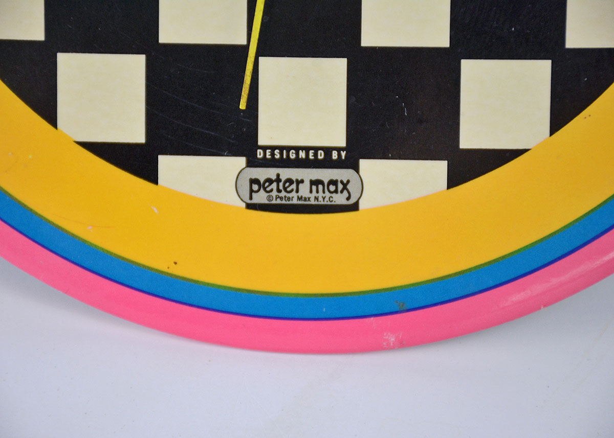 Vintage Peter Max by General Electric Checkerboard Clock