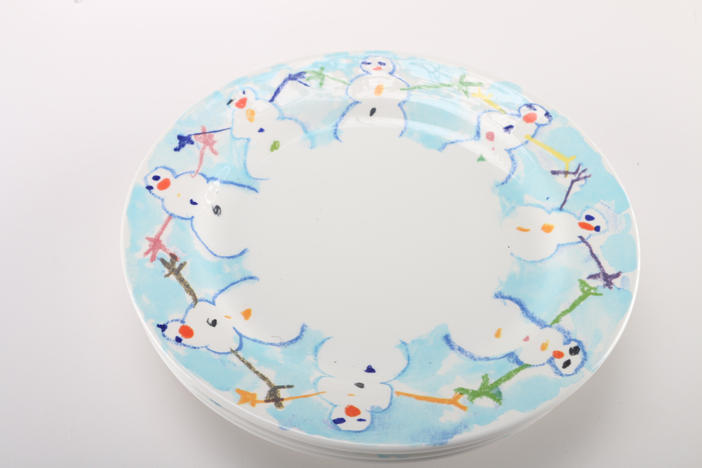 Pottery Barn and Tiffany & Co. Christmas Dinnerware with Table Accessories