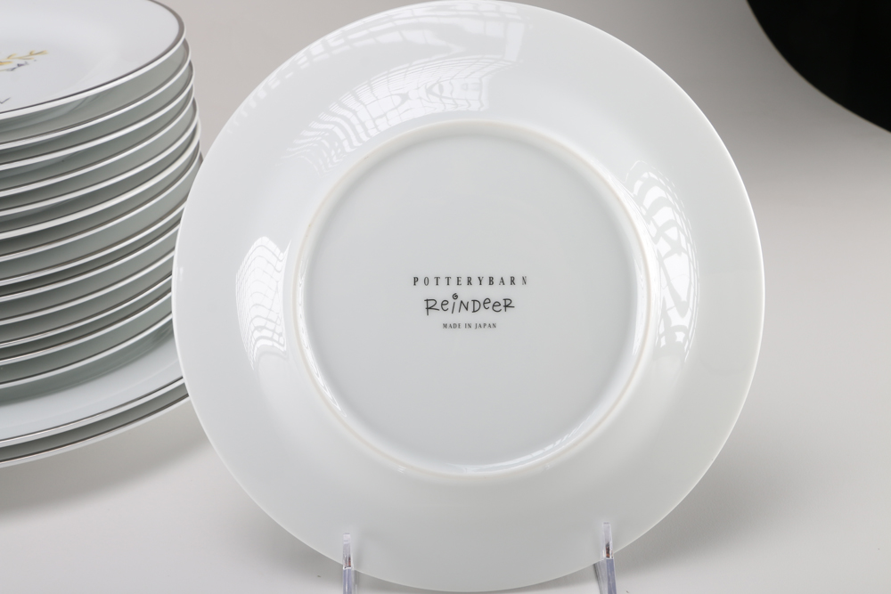 Pottery Barn and Tiffany & Co. Christmas Dinnerware with Table Accessories