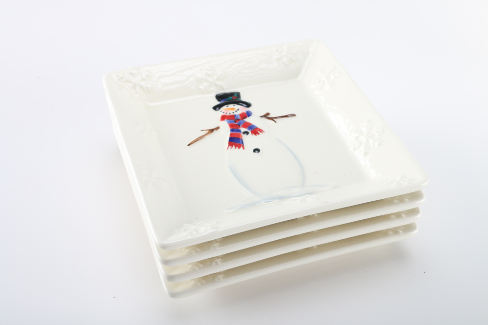 Pottery Barn and Tiffany & Co. Christmas Dinnerware with Table Accessories