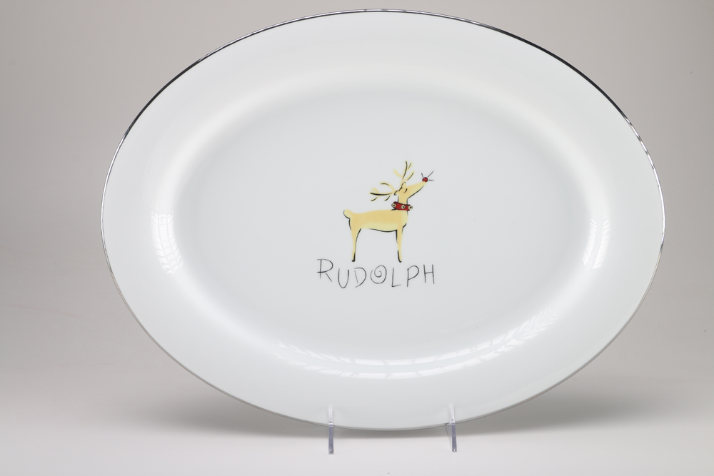 Pottery Barn and Tiffany & Co. Christmas Dinnerware with Table Accessories