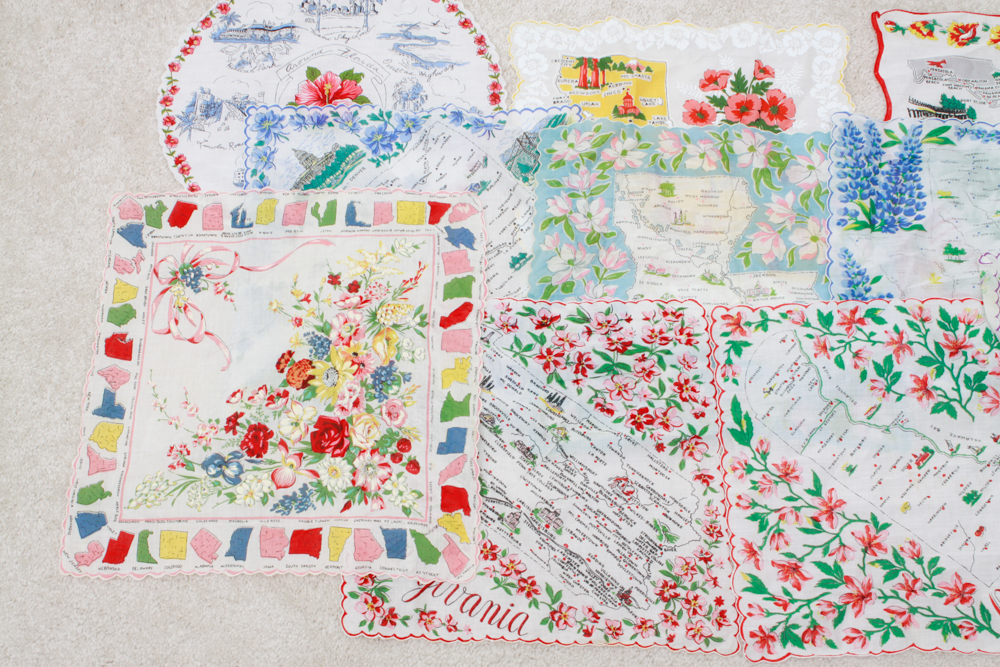 Collection of State Handkerchiefs