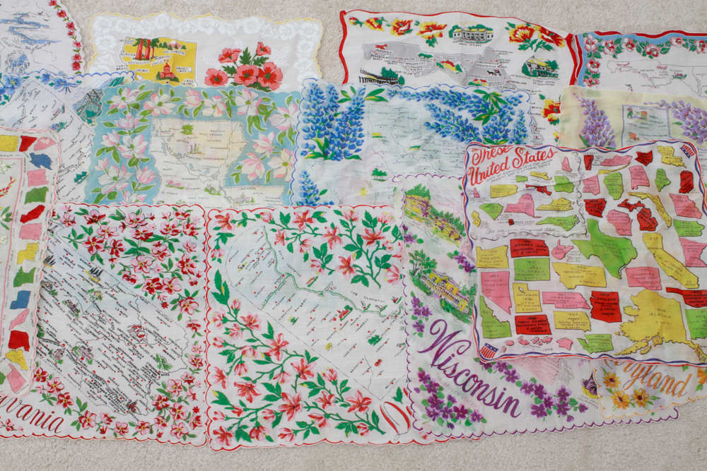 Collection of State Handkerchiefs