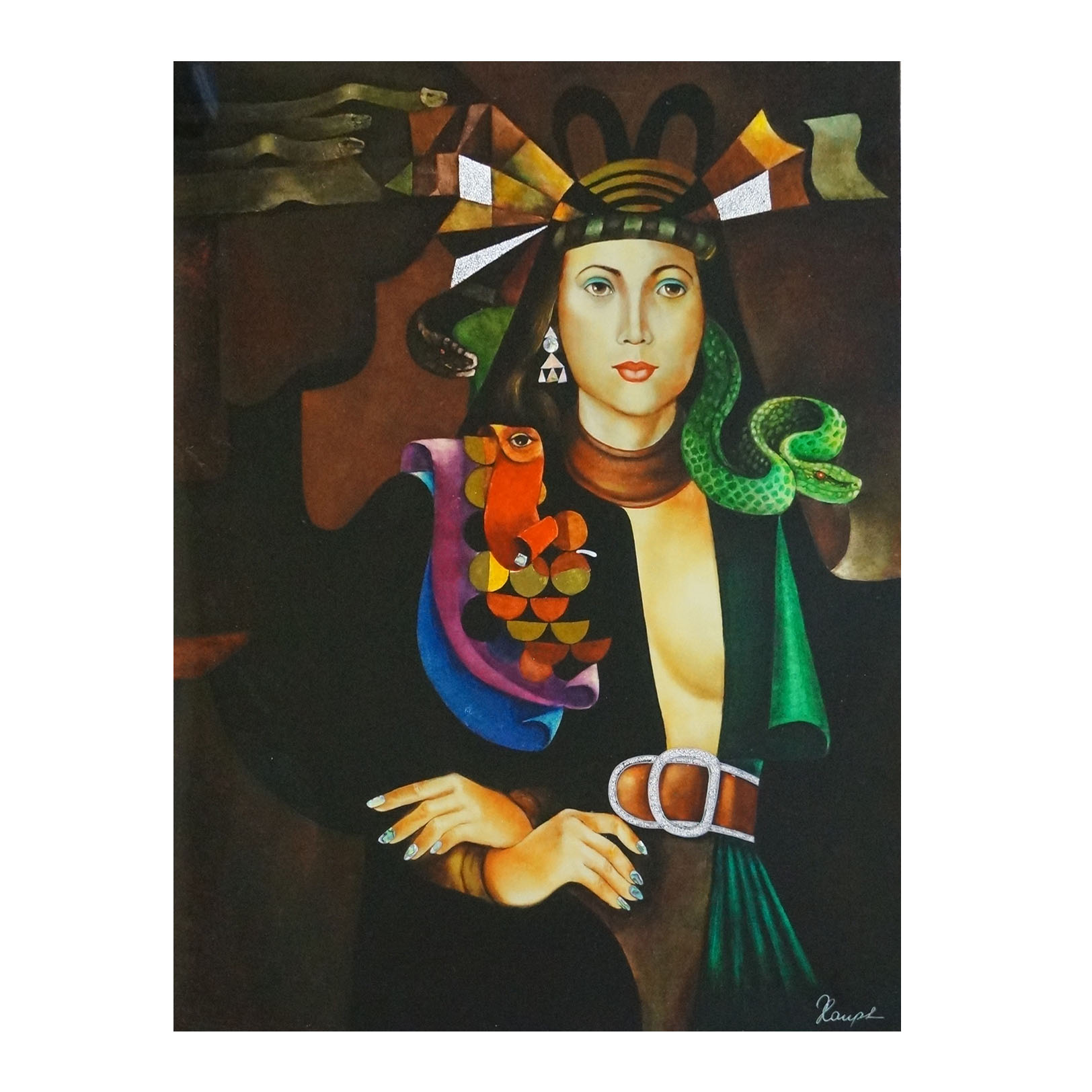 Vietnamese Lacquer Portrait by Joachim Haupt