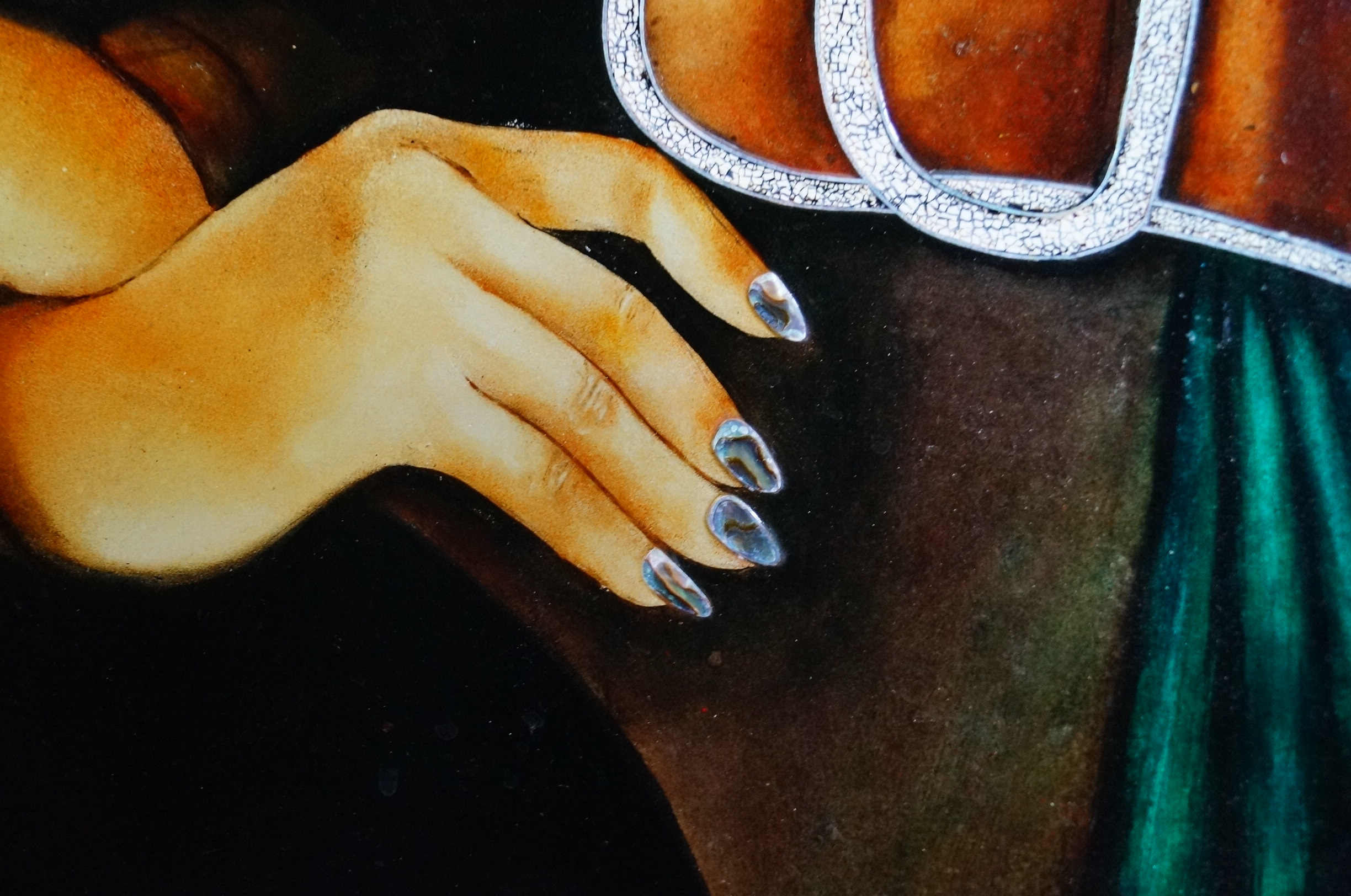 Vietnamese Lacquer Portrait by Joachim Haupt