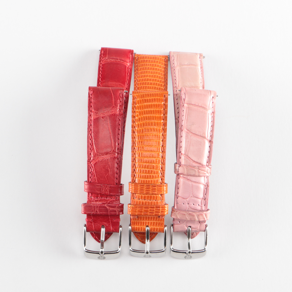 Collection of Michele Watch Bands Including Alligator