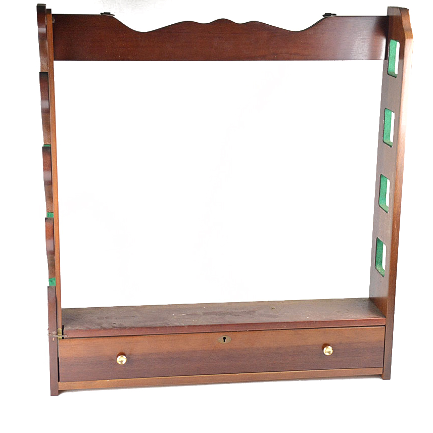 Vintage Wood Hanging Gun Rack
