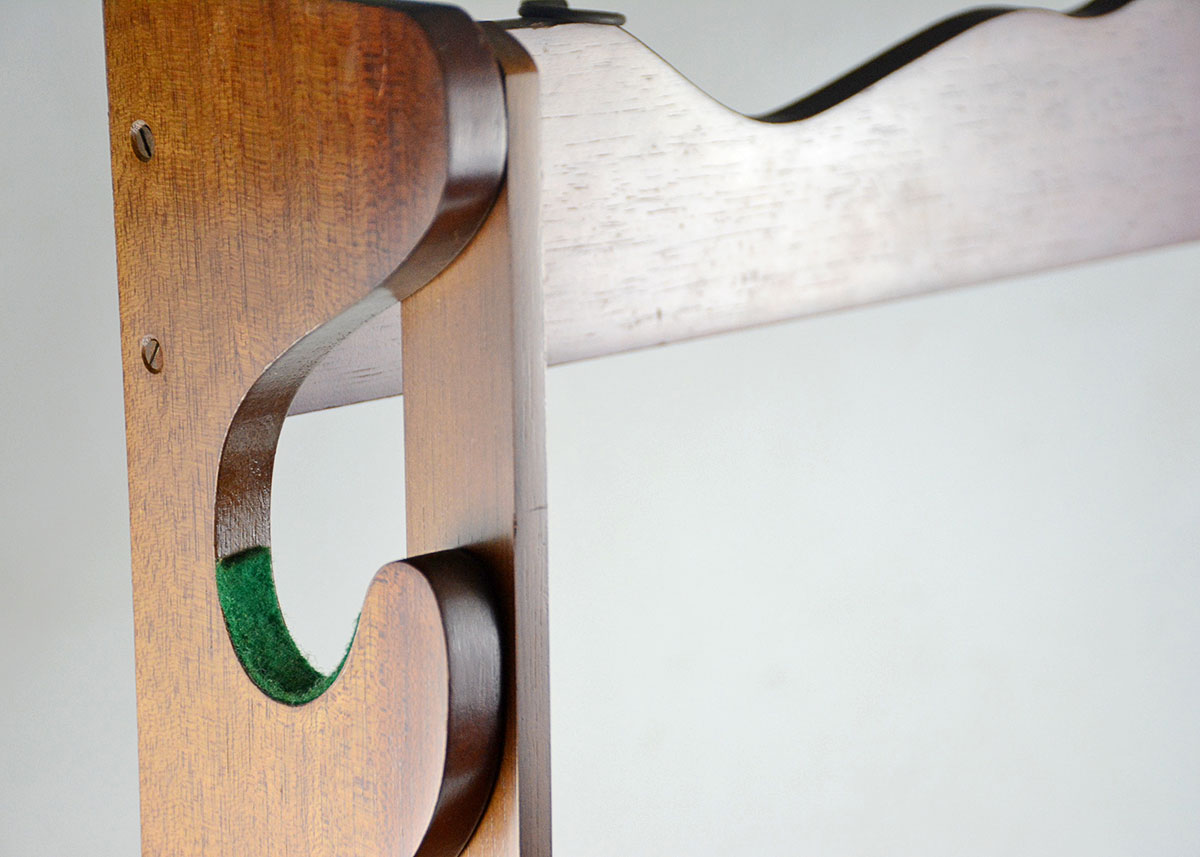 Vintage Wood Hanging Gun Rack