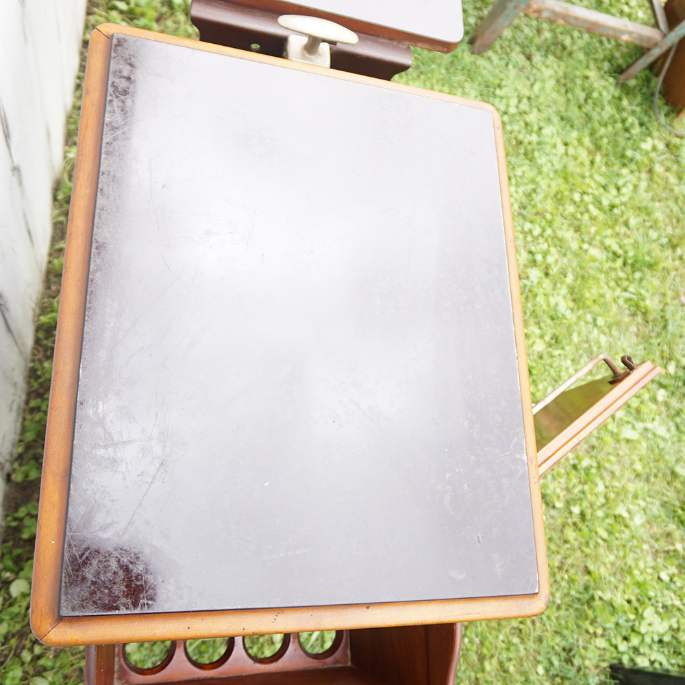 Vintage Oak Hospital Table by Hill-Rom Company