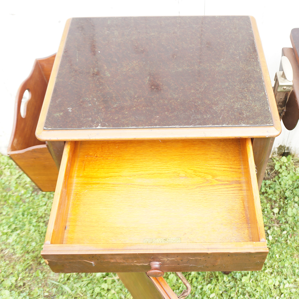 Vintage Oak Hospital Table by Hill-Rom Company