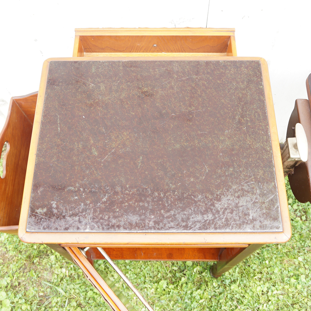 Vintage Oak Hospital Table by Hill-Rom Company