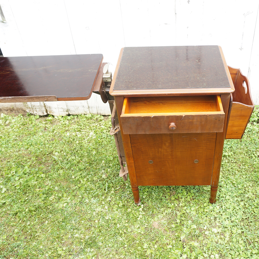 Vintage Oak Hospital Table by Hill-Rom Company
