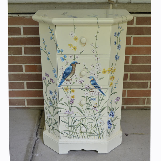 Four Panel Painted Chest
