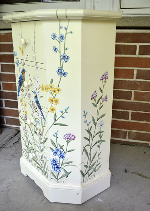 Four Panel Painted Chest