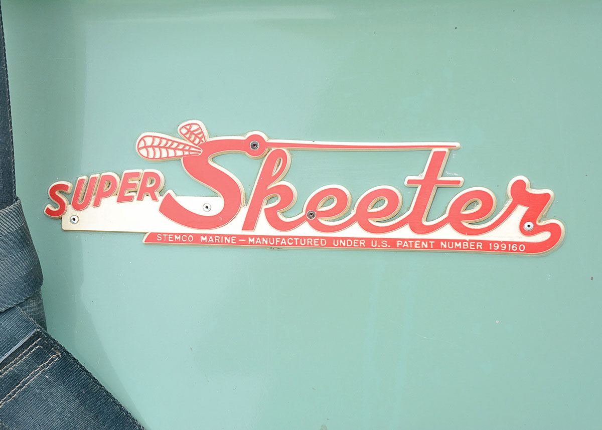 Vintage 1970 Super Skeeter Fiberglass Fishing Boat and Trailer