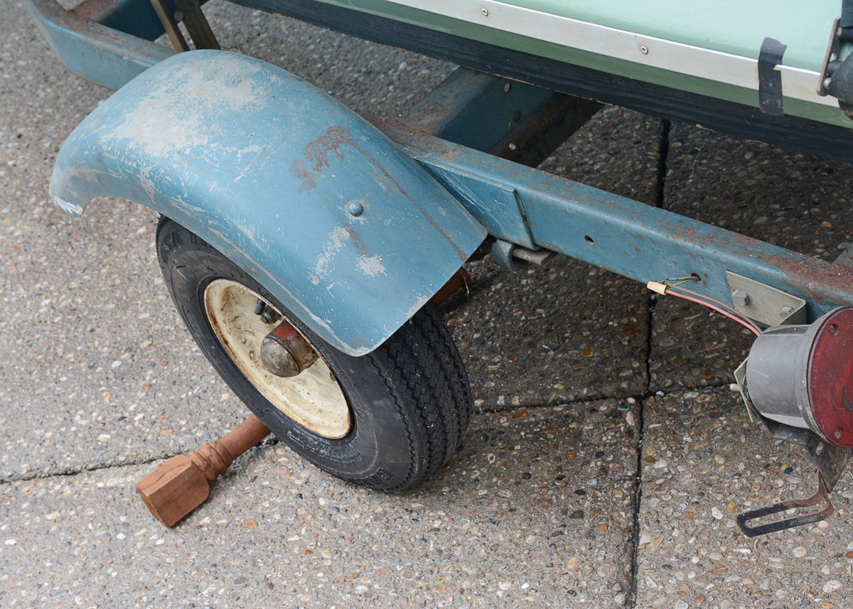 Vintage 1970 Super Skeeter Fiberglass Fishing Boat and Trailer