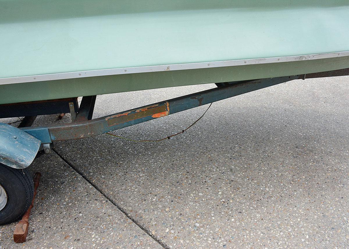 Vintage 1970 Super Skeeter Fiberglass Fishing Boat and Trailer