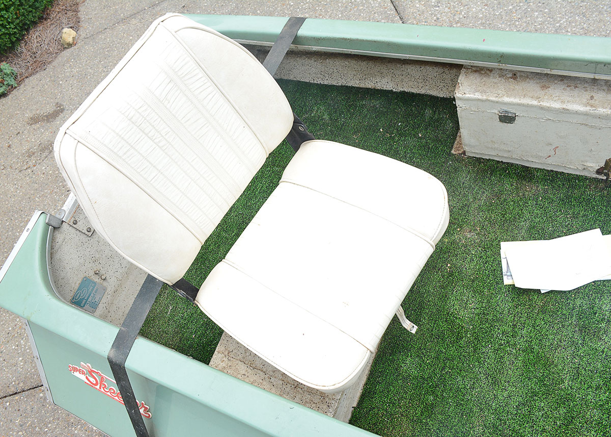 Vintage 1970 Super Skeeter Fiberglass Fishing Boat and Trailer