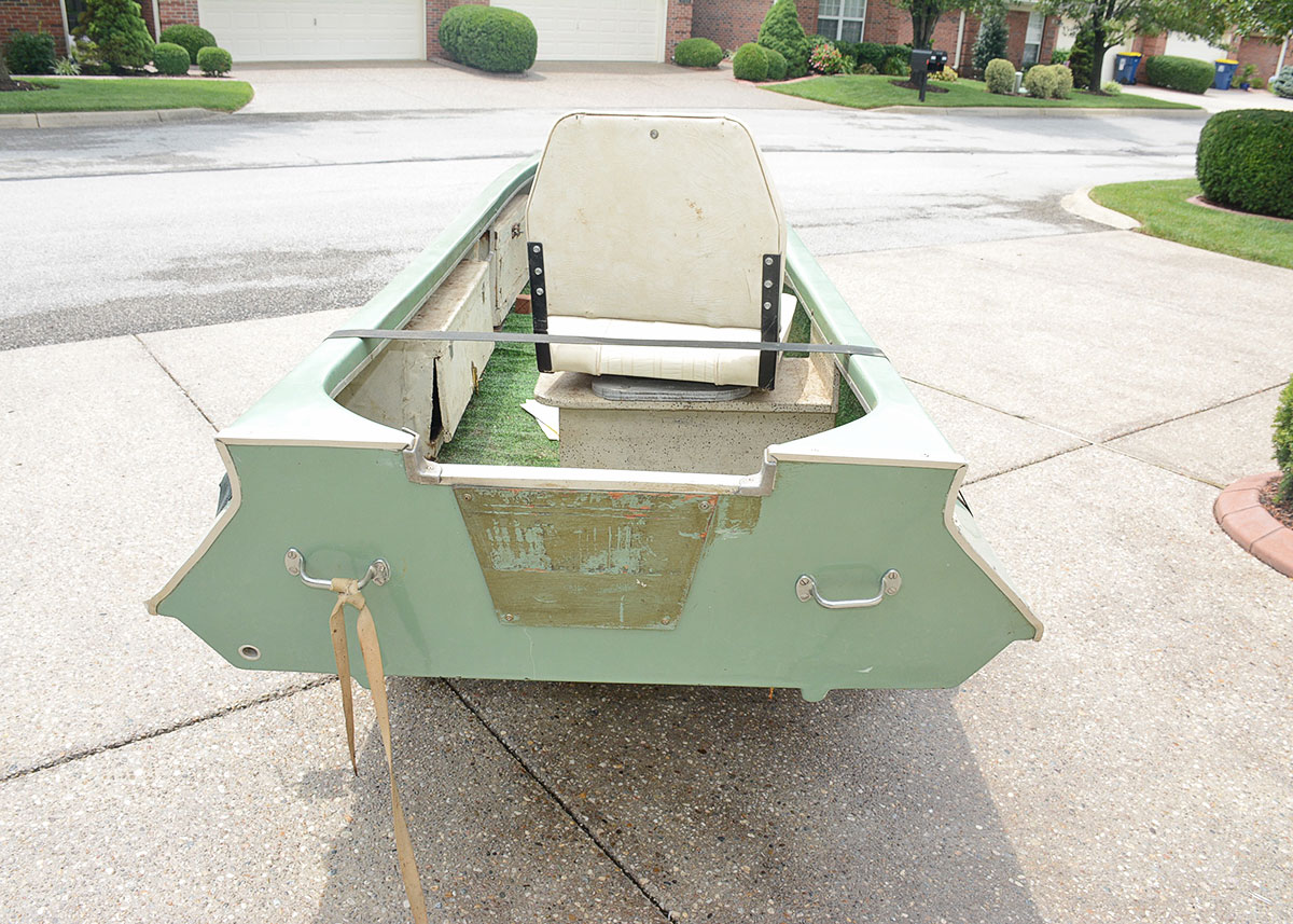 Vintage 1970 Super Skeeter Fiberglass Fishing Boat and Trailer