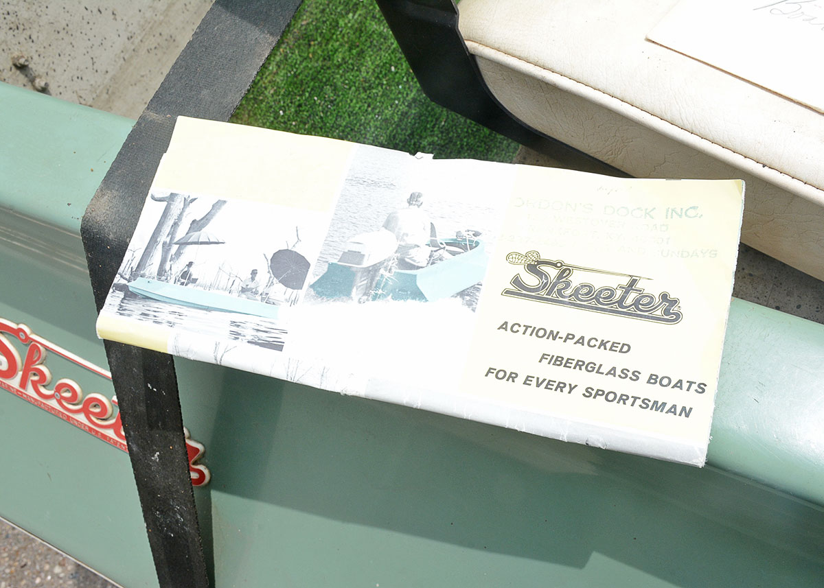 Vintage 1970 Super Skeeter Fiberglass Fishing Boat and Trailer