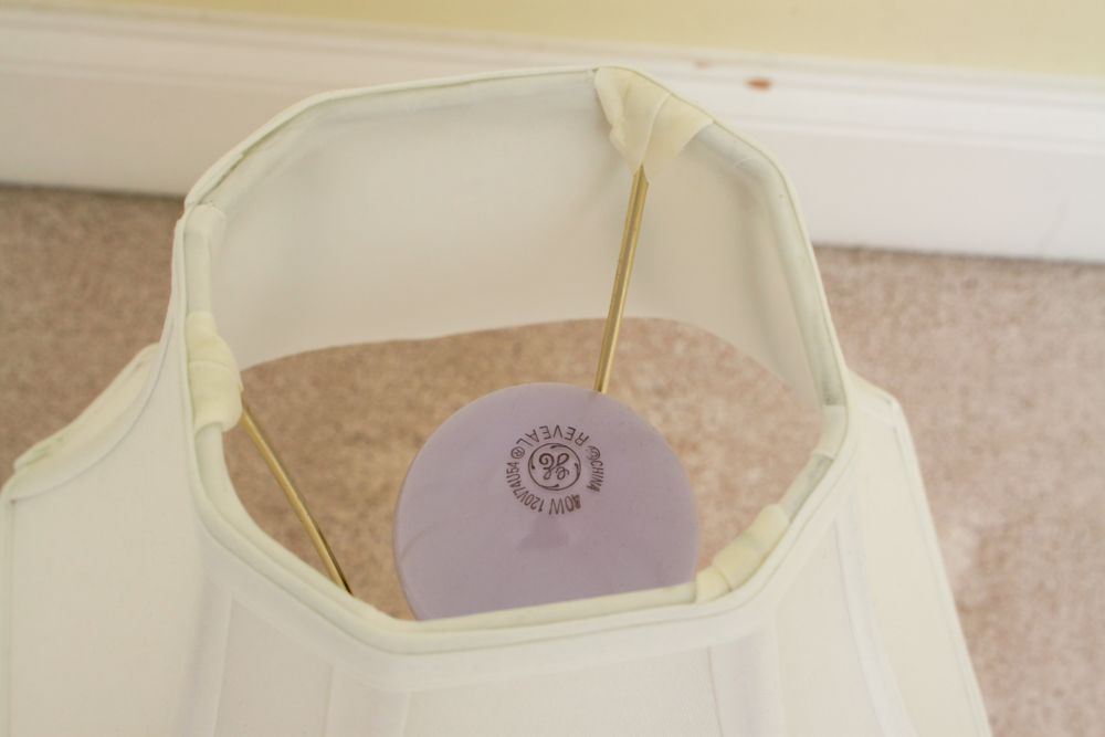 Set of White Metal Table Lamps