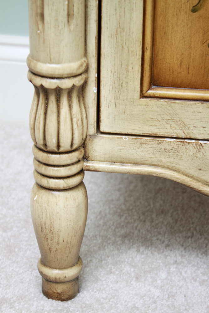 Pair of Venetian Motif Painted Nightstands