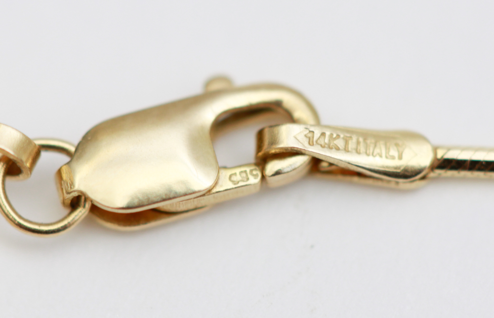 14K Gold Chinese Luck Charm on Chain