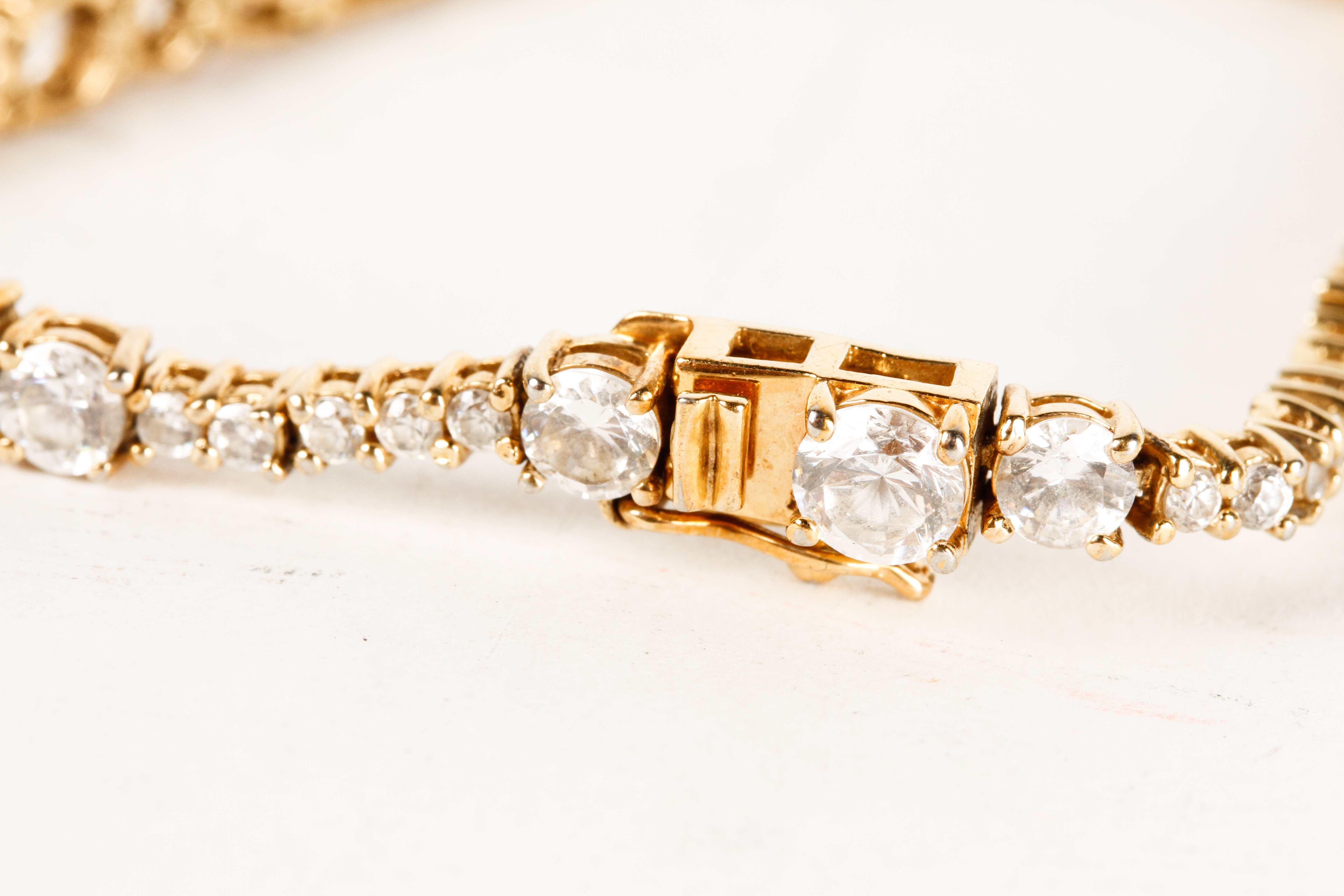 Sterling Silver Gold Toned Bracelet with Gemstones