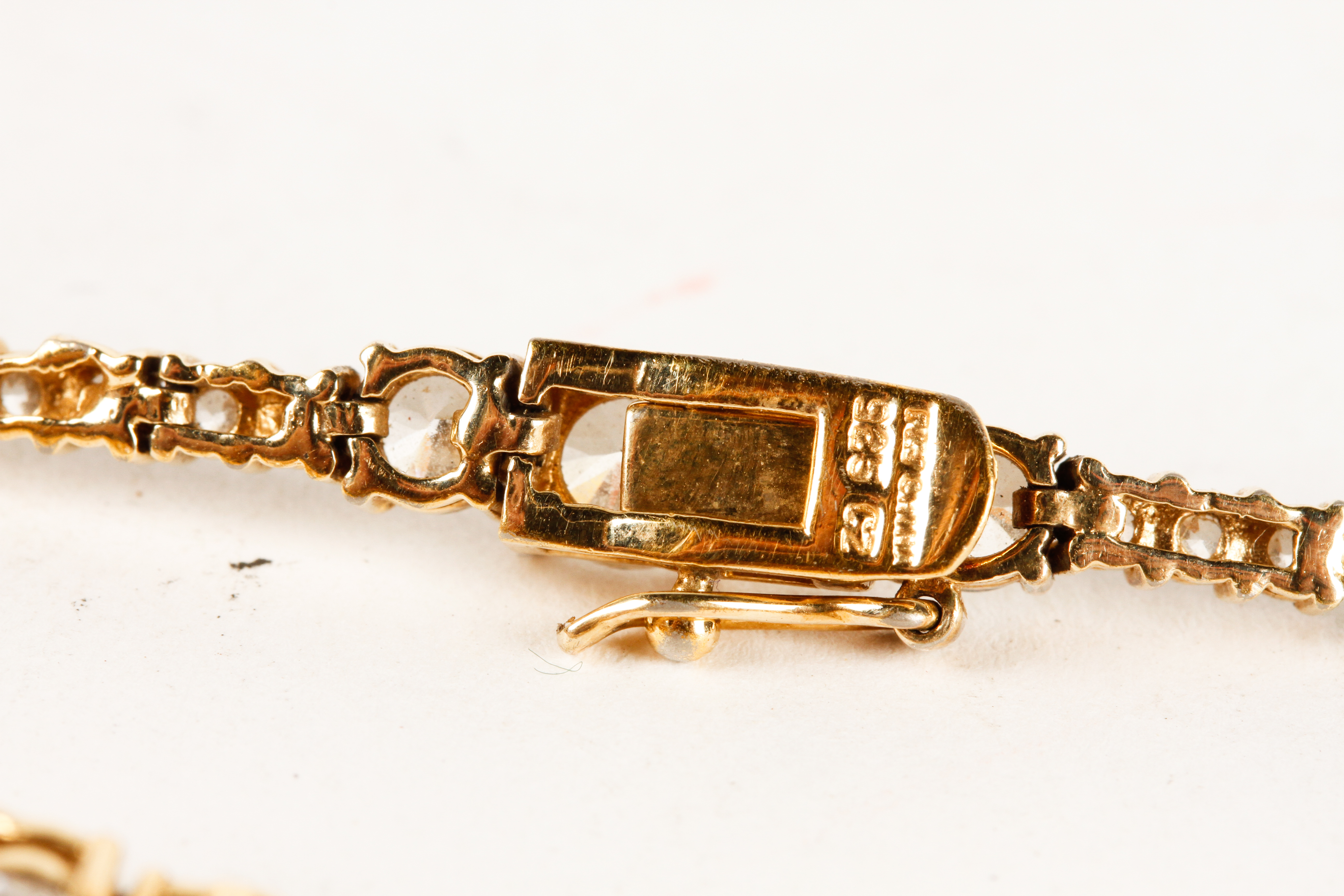 Sterling Silver Gold Toned Bracelet with Gemstones