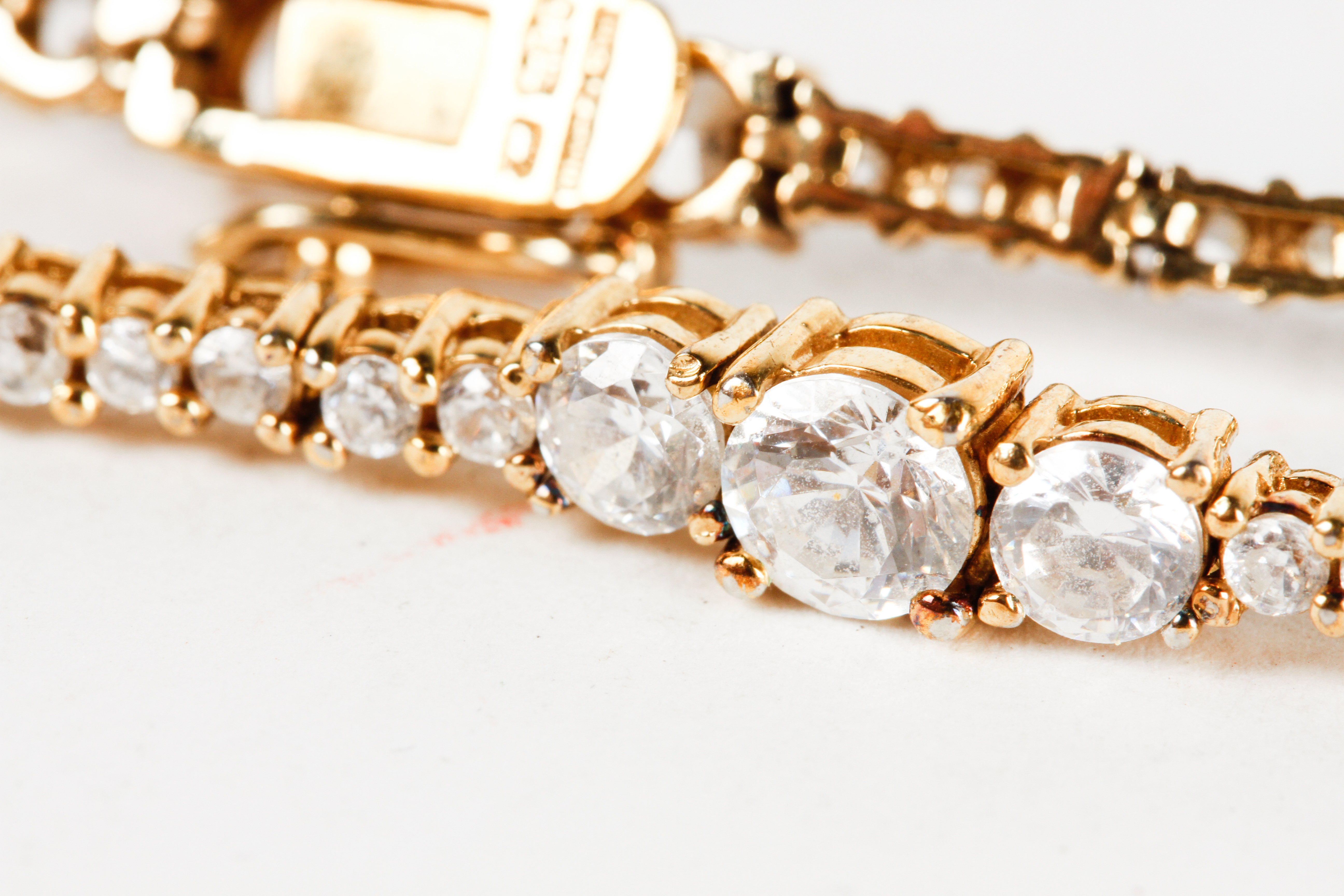 Sterling Silver Gold Toned Bracelet with Gemstones