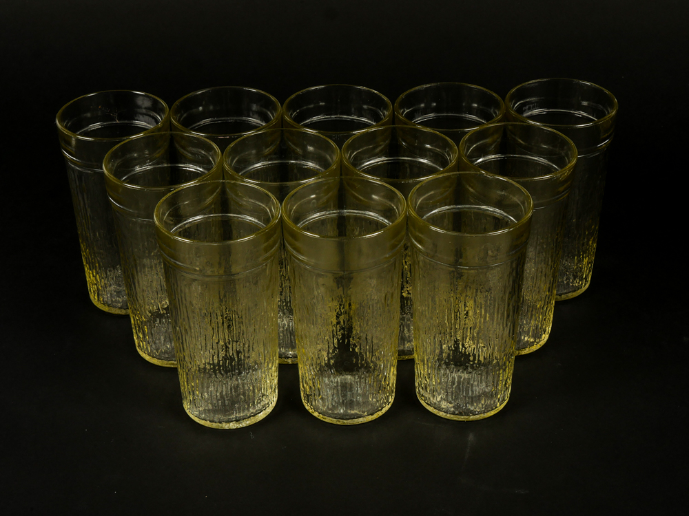 Set of Twelve 1960s Vintage Kerr Drinking Glasses