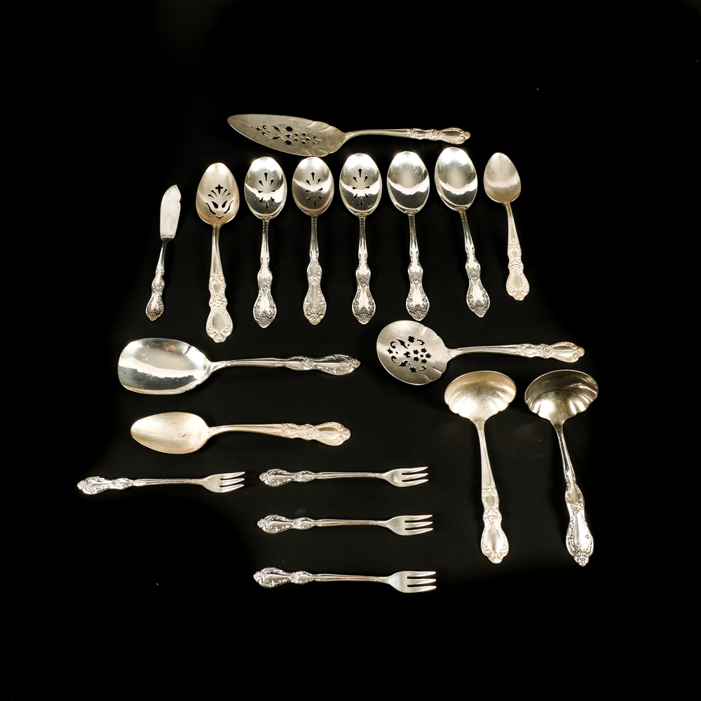 Collection of Vintage 1950s WM Rogers Silver Plated Serving Pieces