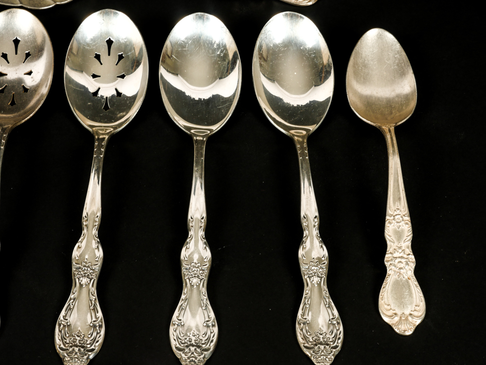 Collection of Vintage 1950s WM Rogers Silver Plated Serving Pieces