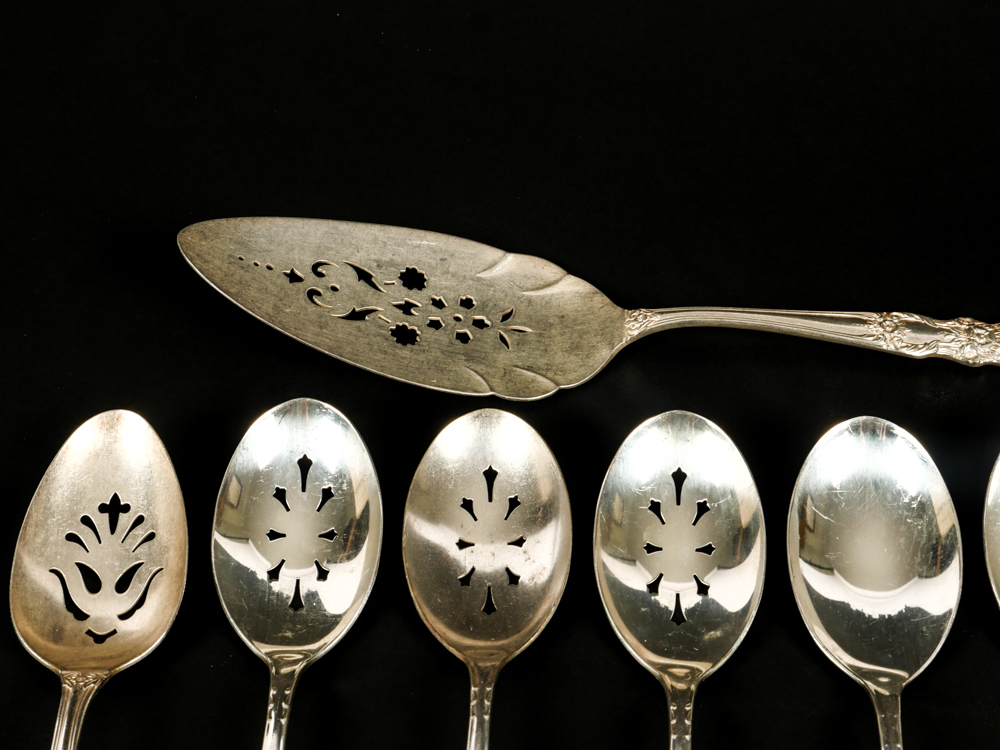 Collection of Vintage 1950s WM Rogers Silver Plated Serving Pieces