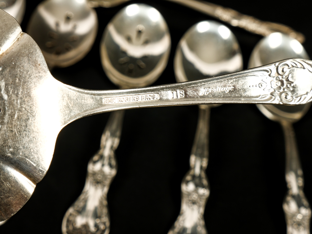 Collection of Vintage 1950s WM Rogers Silver Plated Serving Pieces