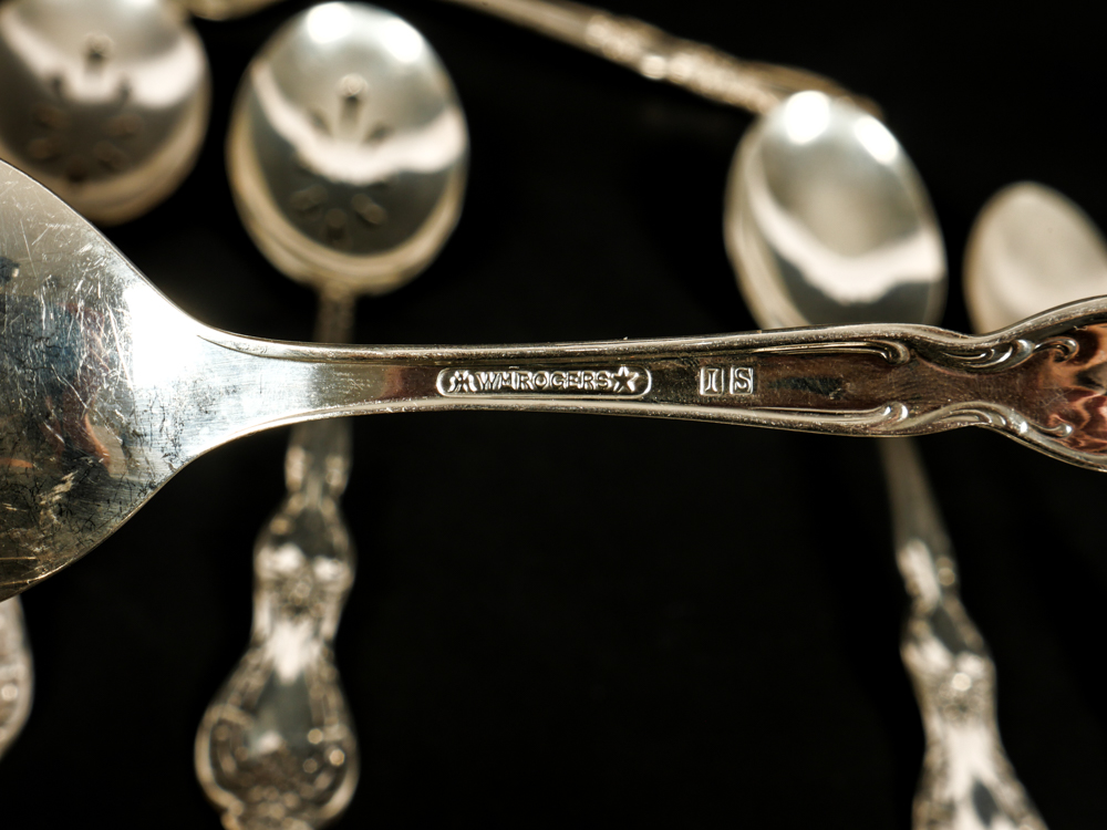 Collection of Vintage 1950s WM Rogers Silver Plated Serving Pieces