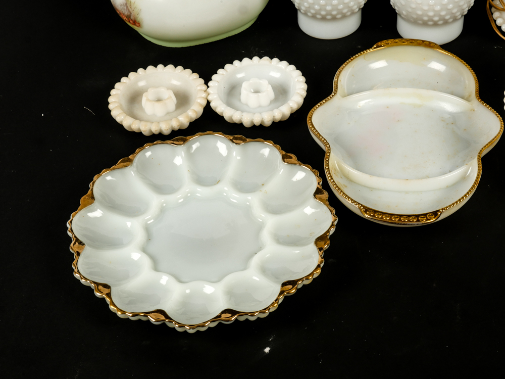 Collection of Milk Glass