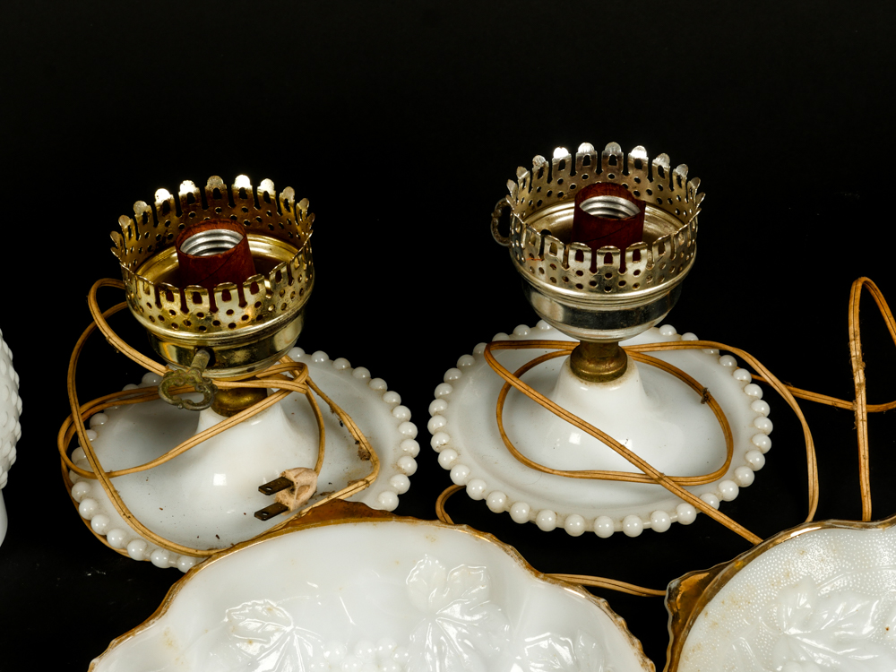 Collection of Milk Glass