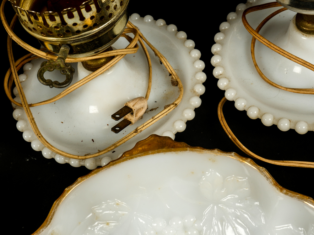 Collection of Milk Glass