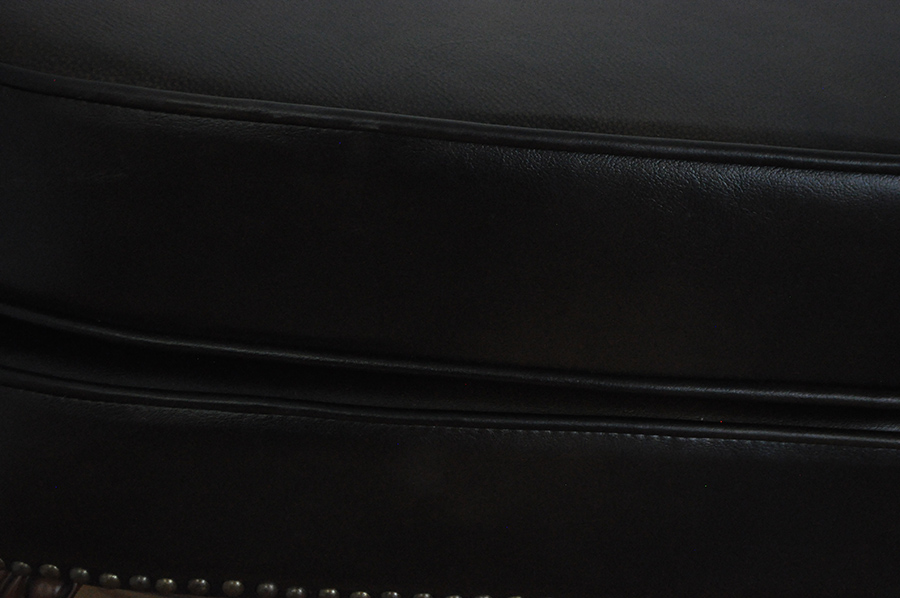 Leather Wingback Chair and Ottoman