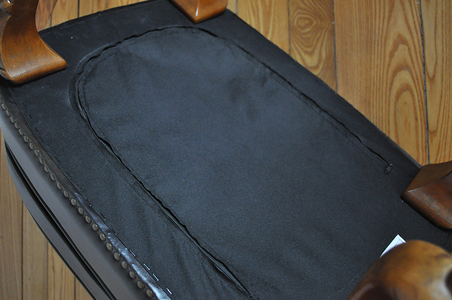 Leather Wingback Chair and Ottoman